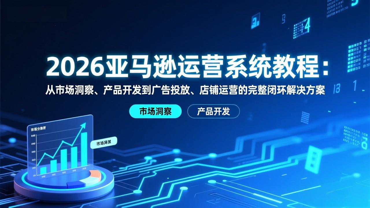 （17208期）2026亚马逊运营系统教程：从市场洞察、产品开发到广告投放、店铺运营的完整闭环解决方案-知享知识库