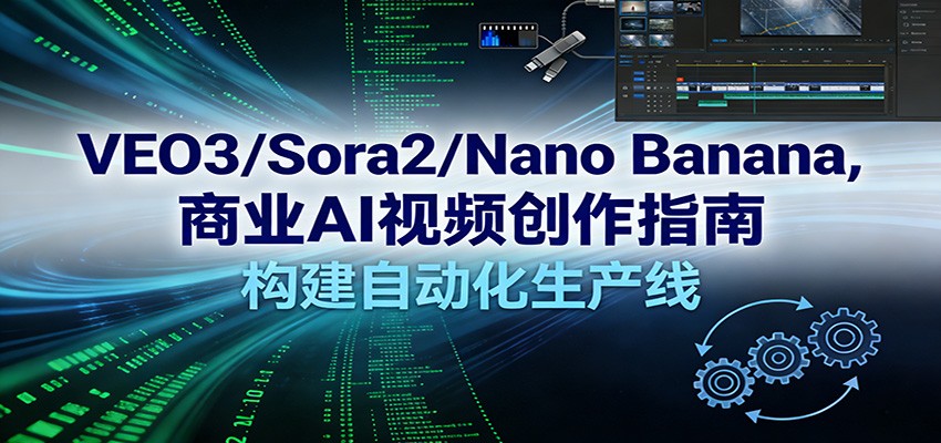 VEO3/Sora2/Nano Banana商业AI视频创作指南，构建自动化生产线-知享知识库