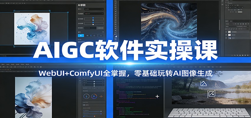 AIGC软件实操课:WebUI+ComfyUI全掌握,零基础玩转AI图像生成-知享知识库