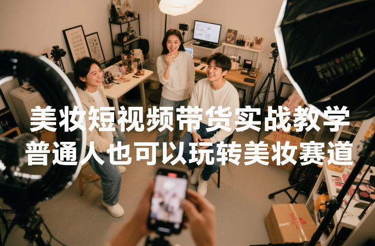 美妆短视频带货实战教学，普通人也可以玩转美妆赛道-知享知识库
