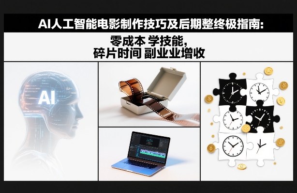 AI人工智能电影制作技巧及后期完整终极指南：零成本学技能，碎片时间副业增收-知享知识库