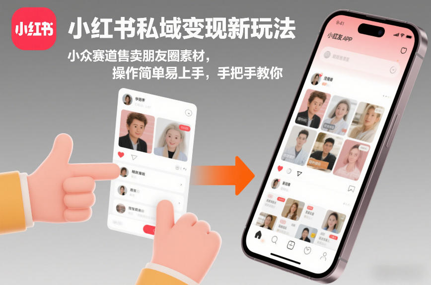 小红书私域变现新玩法，小众赛道售卖朋友圈素材，操作简单易上手，手把手教你-知享知识库