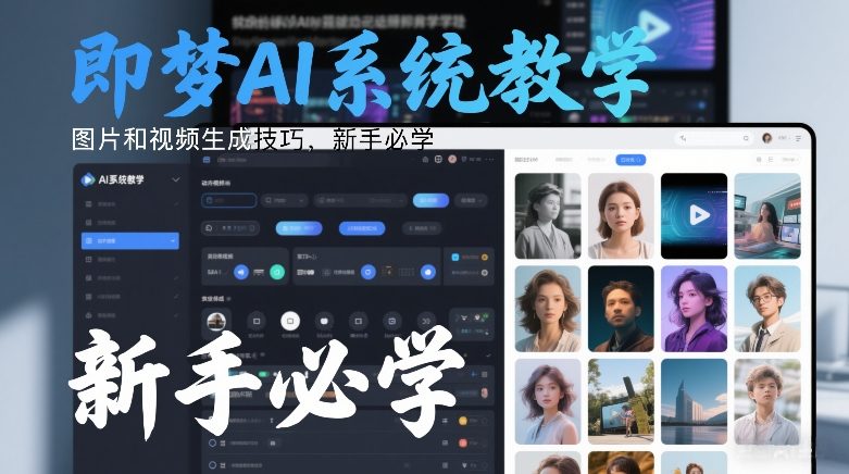 即梦AI系统教学，图片和视频生成技巧，新手必学-知享知识网