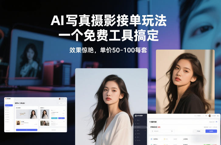 AI写真摄影接单玩法,一个免费工具搞定,效果惊艳,单价50-100每套-知享知识库