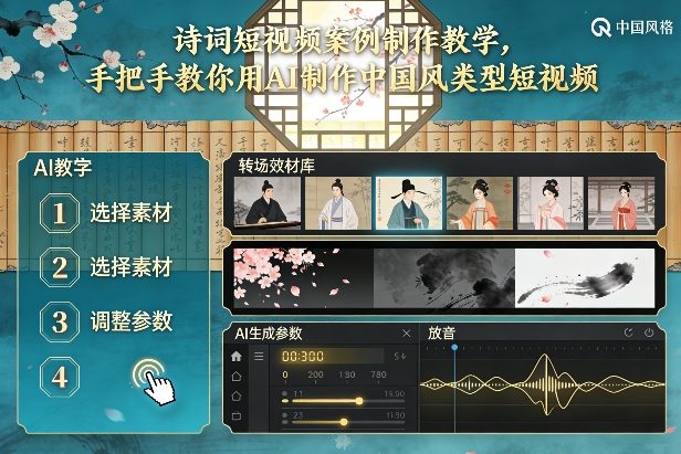 古诗词短视频案例制作教学，手把手教你用AI制作中国风类型短视频-知享知识库