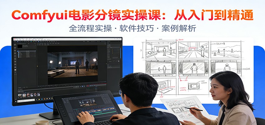 ComfyUI电影分镜实操课：分镜一致性，全流程AI视频制作，零基础也能做专业分镜-知享知识网