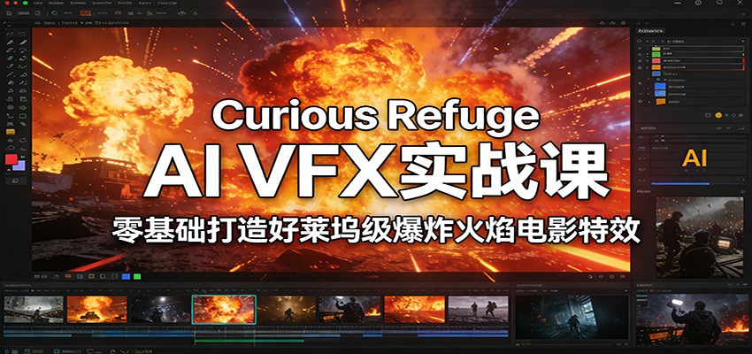 Curious Refuge AI VFX实战课,零基础打造好莱坞级爆炸火焰电影特效-知享知识库