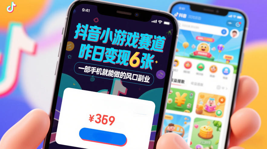 抖音小游戏赛道，昨日变现600+，零基础一部手机就能做的风口副业【揭秘】-知享知识网