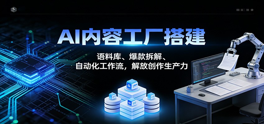 AI内容工厂搭建：语料库、爆款拆解、自动化工作流，解放创作生产力-知享知识库