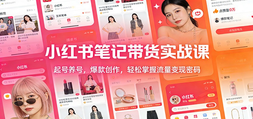 小红书笔记带货实战课:起号养号,爆款创作,轻松掌握流量变现密码-知享知识库