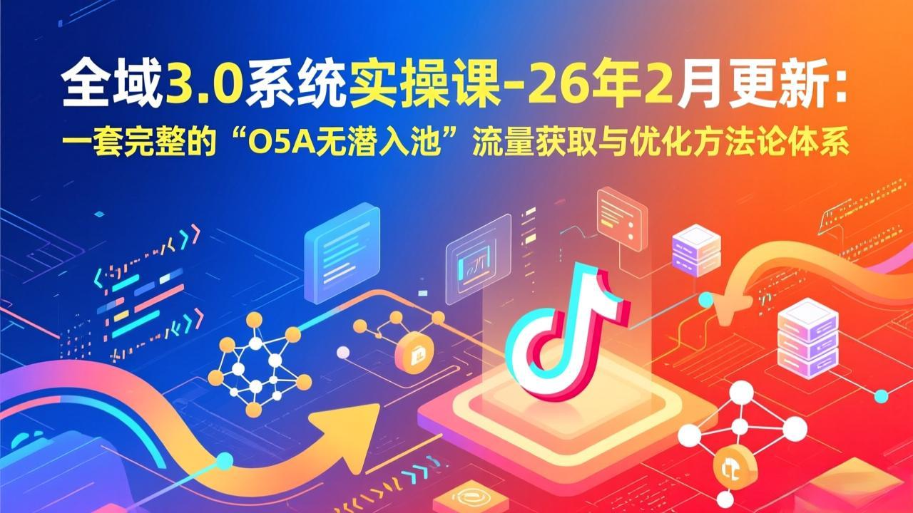 （17364期）全域3.0系统实操课-26年2月更新：一套完整的“O5A无潜入池”流量获取与优化方法论体系-知享资源网