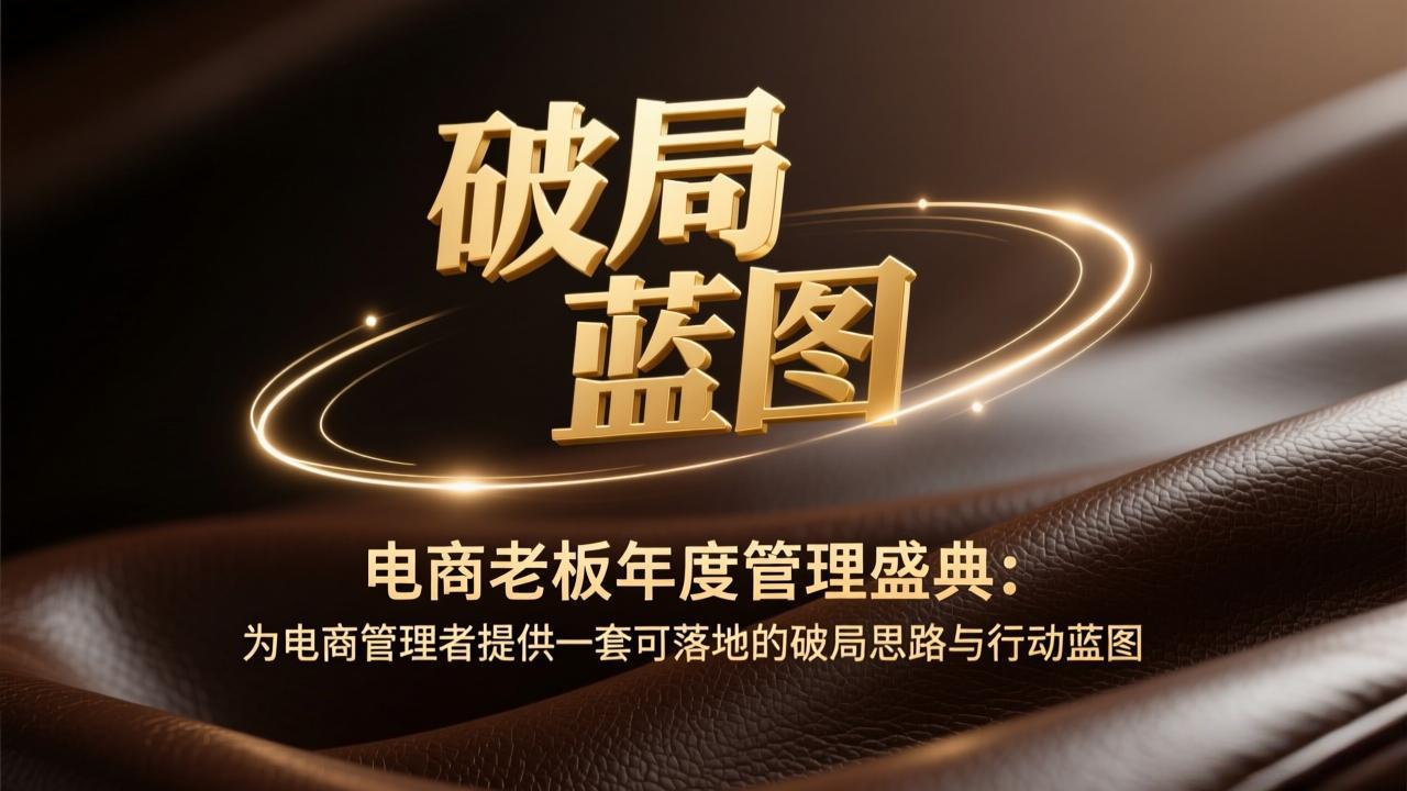 （17374期）电商老板年度管理盛典：为电商管理者提供一套可落地的破局思路与行动蓝图-知享资源网
