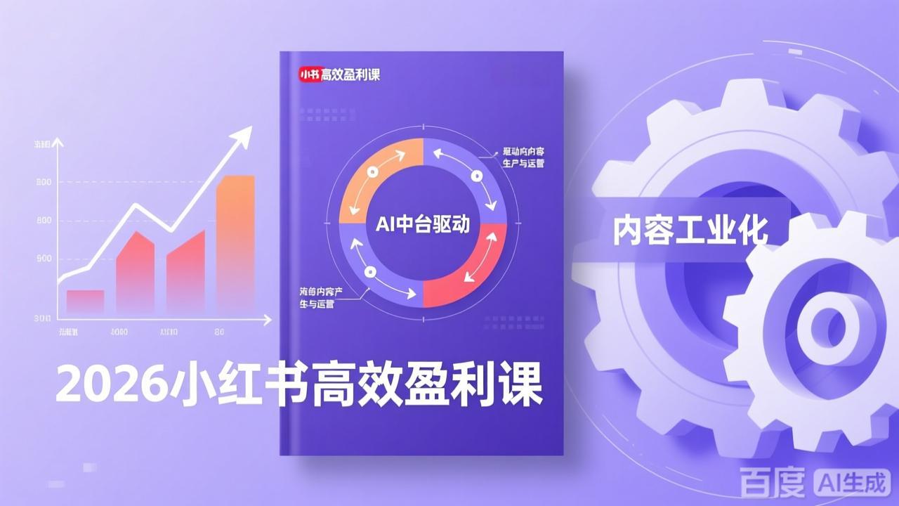 (17291期)2026小红书高效盈利课,流量双引擎+内容工业化+AI中台驱动,构建可复制的千万级营收模型-知享知识网