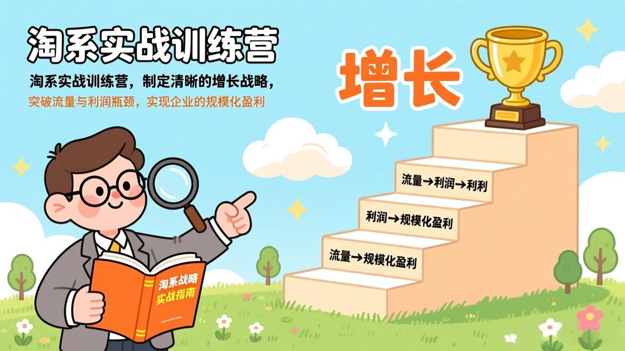 （17281期）淘系实战训练营，制定清晰的增长战略，突破流量与利润瓶颈，实现企业的规模化盈利-知享知识网