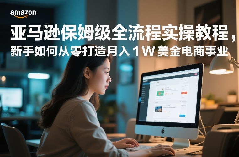 亚马逊保姆级全流程实操教程，新手如何从零打造月入1W美金电商事业-知享知识网