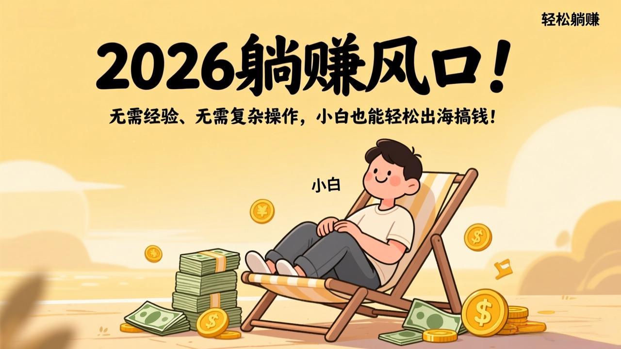 （17436期）2026躺赚风口！无需经验、无需复杂操作，小白也能轻松出海搞钱！-知享资源网