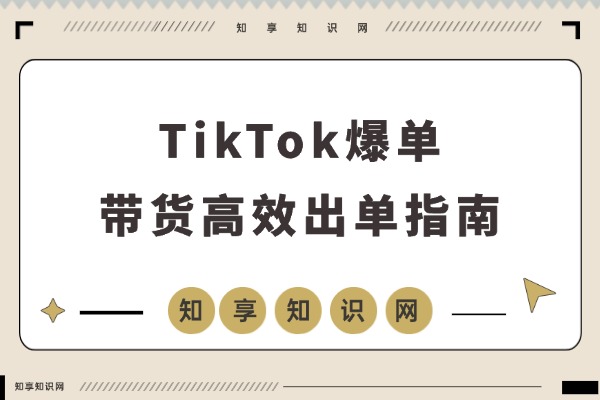 TikTok爆单实战指南:从账号安全到选品脚本,轻松实现周入数千美金-知享知识网