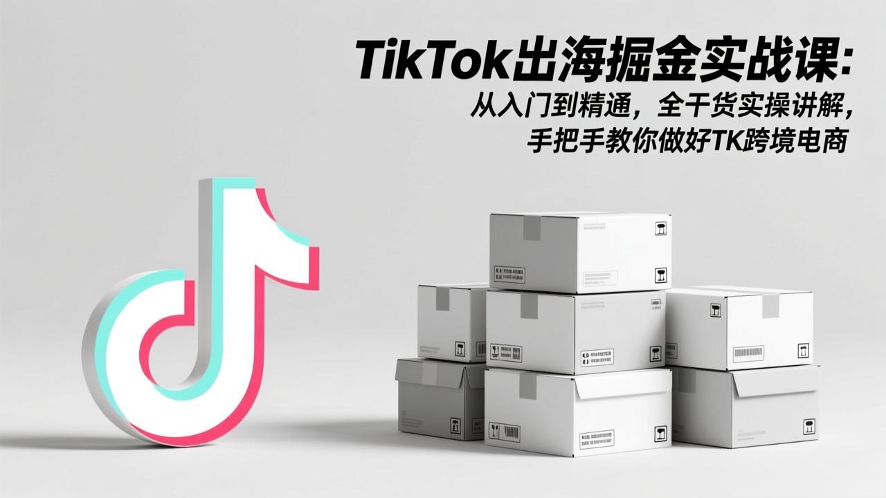 （17368期）TikTok出海掘金实战课：从入门到精通，全干货实操讲解，手把手教你做好TK跨境电商-知享资源网
