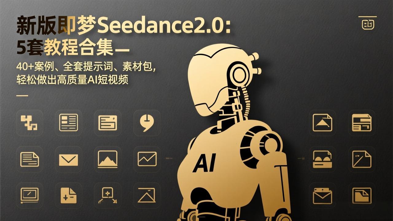 （17398期）新版即梦Seedance2.0：5套教程合集，40+案例、全套提示词、素材包，轻松做出高质量AI短视频-知享资源网