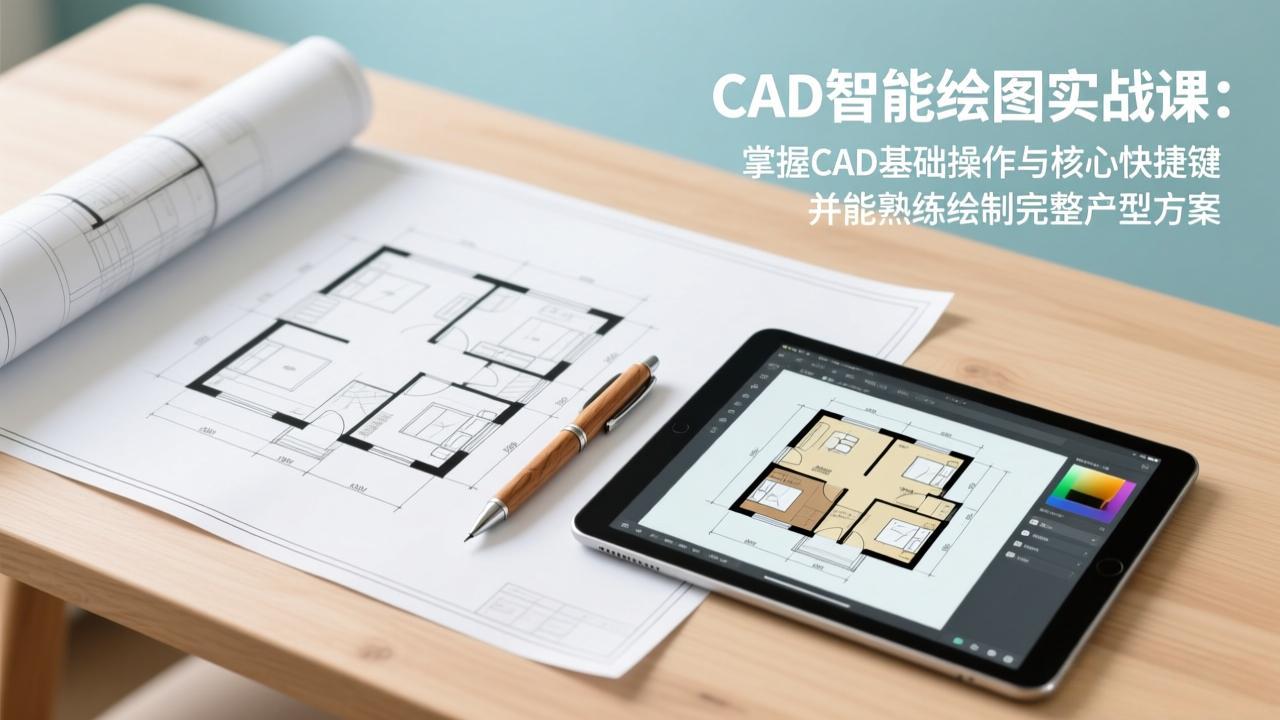 （17348期）CAD智能绘图实战课：掌握CAD基础操作与核心快捷键，并能熟练绘制完整户型方案-知享资源网