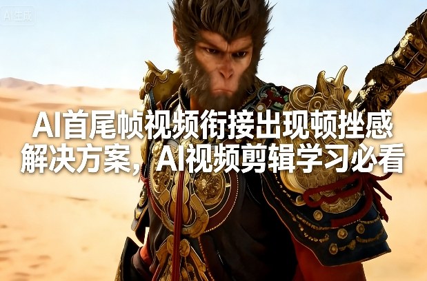 AI首尾帧视频衔接出现顿挫感解决方案，AI视频剪辑学习必看-知享资源网