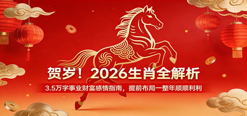 贺岁！2026生肖全解析，3.5万字事业财富感情指南，提前布局一整年顺顺利利-知享资源网