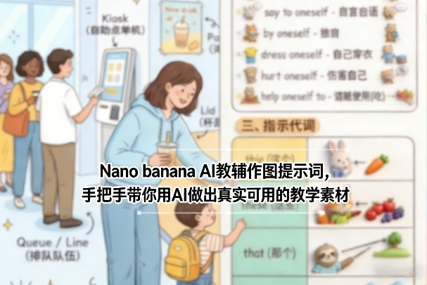 Nano banana AI教辅作图提示词，手把手带你用AI做出真实可用的教学素材-知享资源网