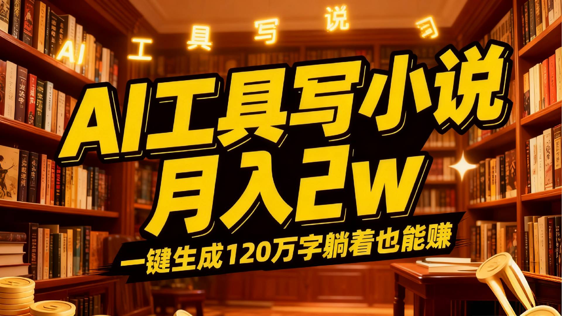 2026年AI工具写小说,一键生成120万字，躺着也能赚，月入2w+-知享资源网