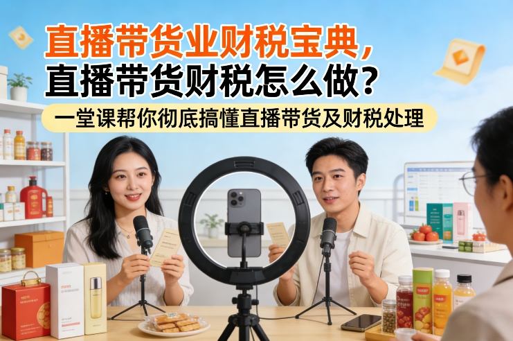 直播带货业财税宝典，直播带货财税怎么做？一堂课帮你彻底搞懂直播带货及财税处理-知享资源网