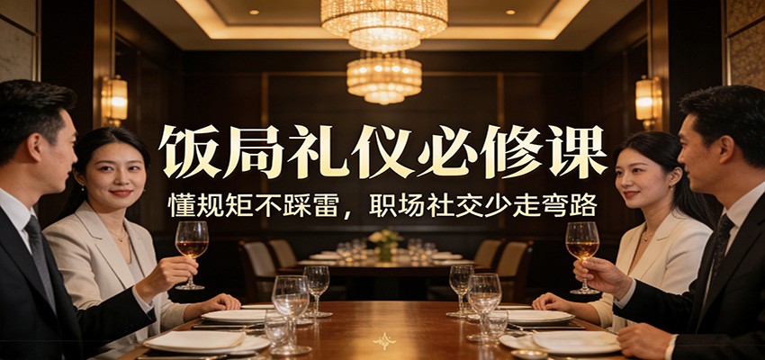 公众号收费文章：《饭局礼仪必修课：懂规矩不踩雷，职场社交少走弯路》-知享资源网