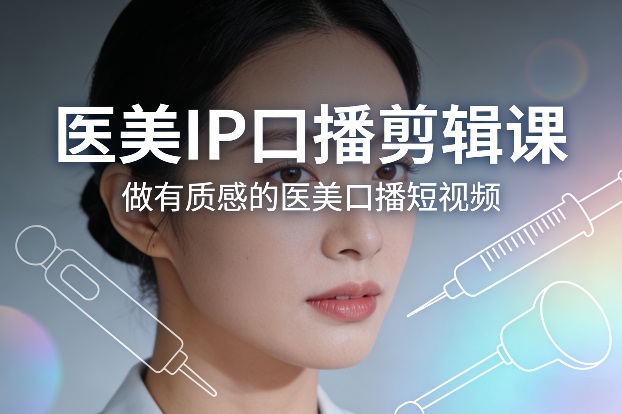 医美IP口播剪辑课，做有质感的医美口播短视频-知享知识网