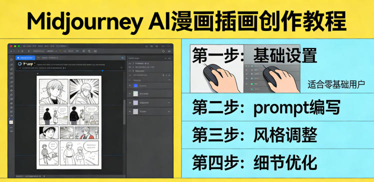 利用Midjourney AI人工智能轻松创作漫画插画教程，零基础创作完整漫画插画-知享知识网