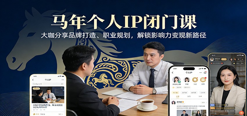 马年个人IP闭门课，大咖分享品牌打造、职业规划，解锁影响力变现新路径-知享资源网