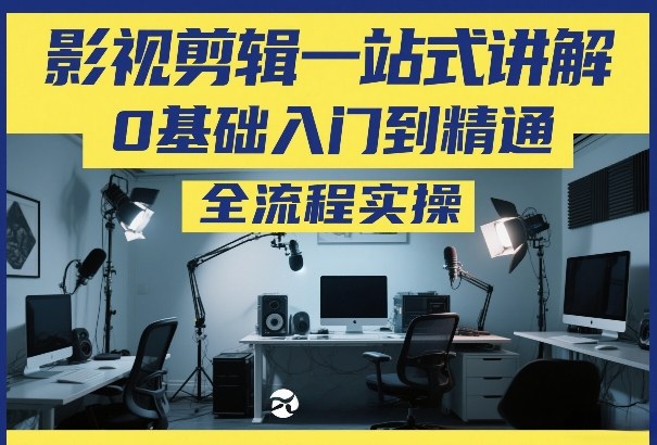 影视剪辑一站式讲解，0基础入门到精通，全流程实操-知享资源网