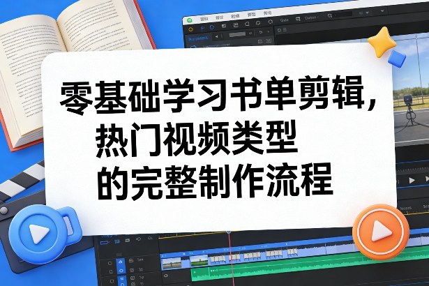 零基础学习书单剪辑，热门视频类型的完整制作流程（更新2026）-知享资源网