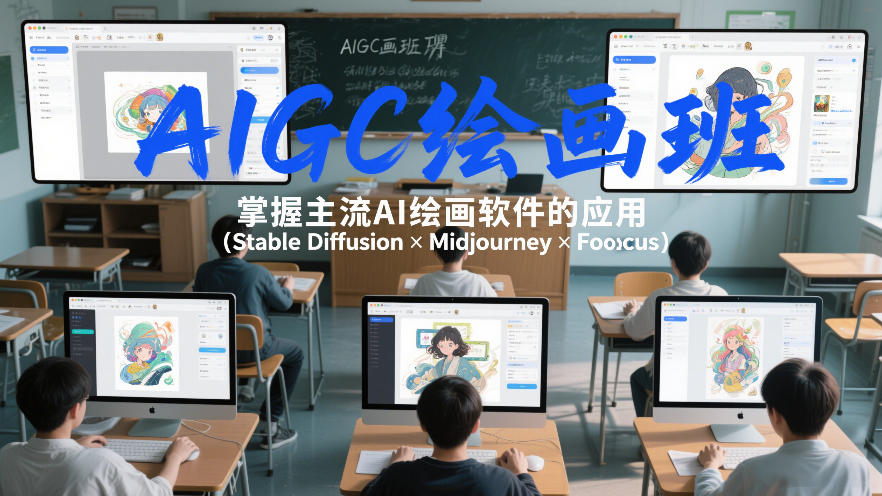 AIGC绘画班，掌握主流Ai绘画软件的应用（Stable Diffusion x Midjourney x Fooocus）-知享知识网