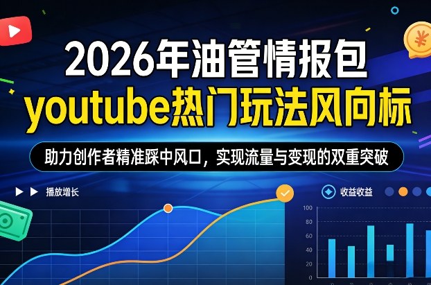 2026年油管情报包，youtube热门玩法风向标，助力创作者精准踩中风口，实现流量与变现的双重突破-知享知识网