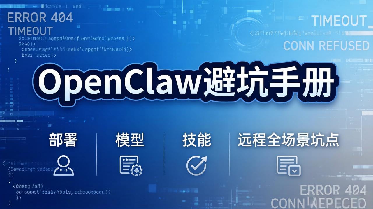 （17671期）OpenClaw避坑手册：部署+模型+技能+远程全场景坑点，一次性给你说全，少走弯路-知享资源网