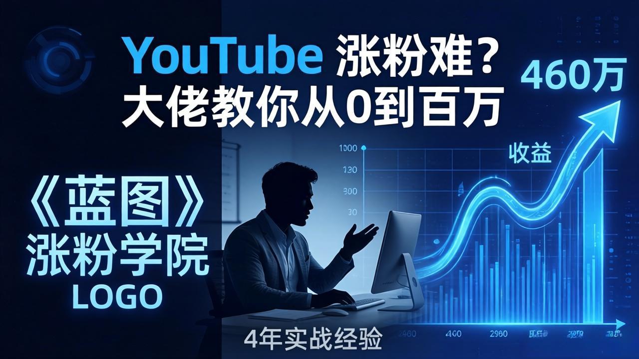 （17836期）YouTube 涨粉难？《蓝图涨粉学院》：4 年赚 460 万的大佬教策略，从0到百万有路径！-知享资源网
