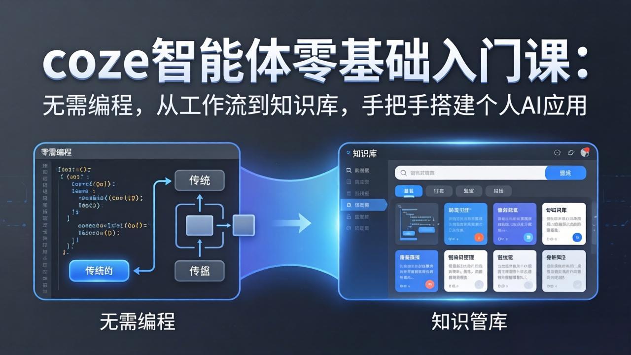 （17775期）coze智能体零基础入门课：无需编程，从工作流到知识库，手把手搭建个人AI应用-知享资源网