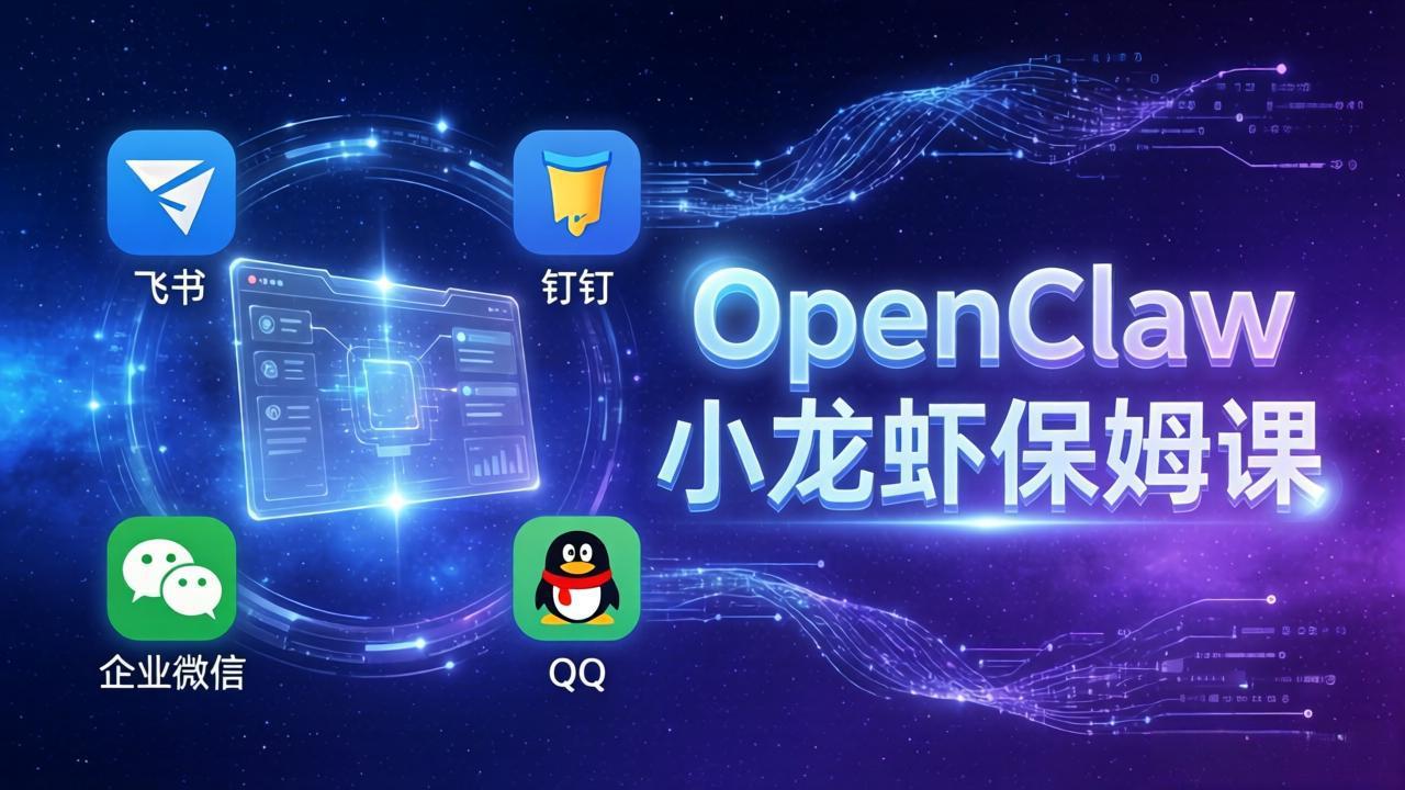 （17614期）OpenClaw小龙虾保姆课： Windows/macOS/Linux/Docker全系统安装，飞书+钉钉+企业微信+QQ 全接入-知享资源网