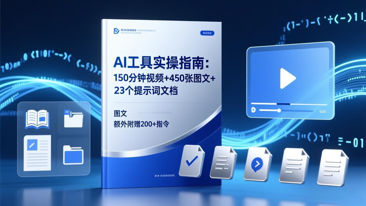 （17504期）AI工具实操指南：150分钟视频+450张图文+23个提示词文档，额外附赠200+指令-知享资源网
