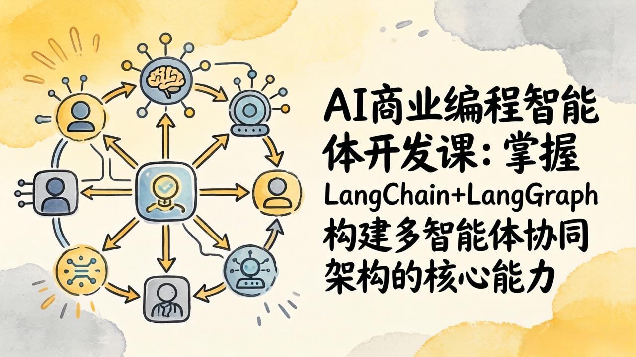 （17608期）AI商业编程智能体开发课：掌握LangChain+LangGraph构建多智能体协同架构的核心能力-知享资源网
