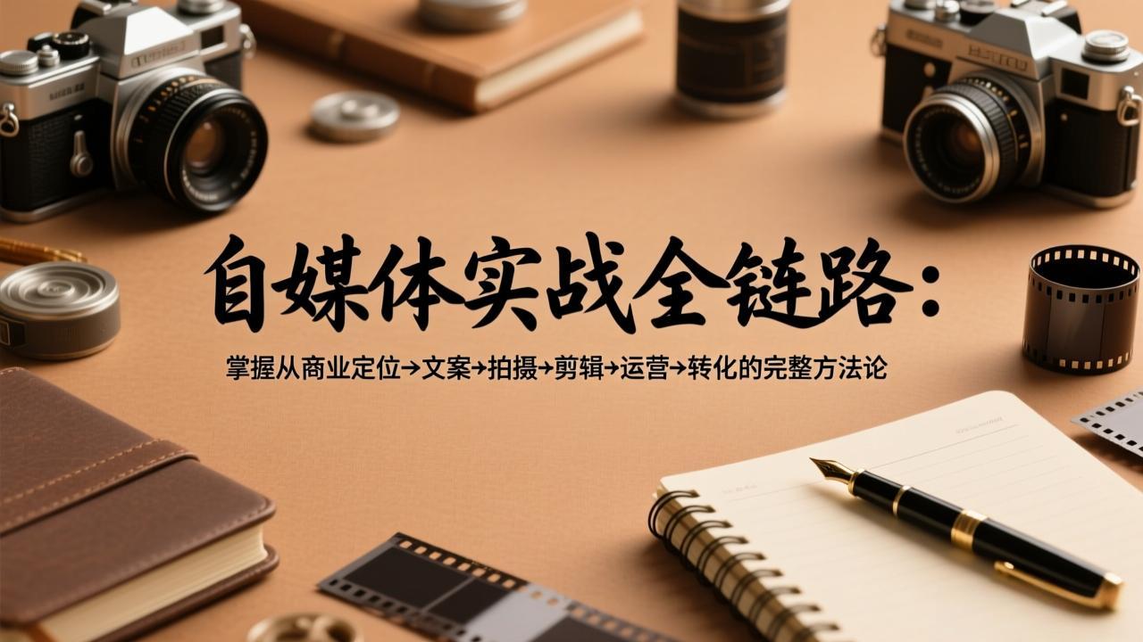 （17586期）自媒体实战全链路：掌握从商业定位→文案→拍摄→剪辑→运营→转化的完整方法论-知享资源网