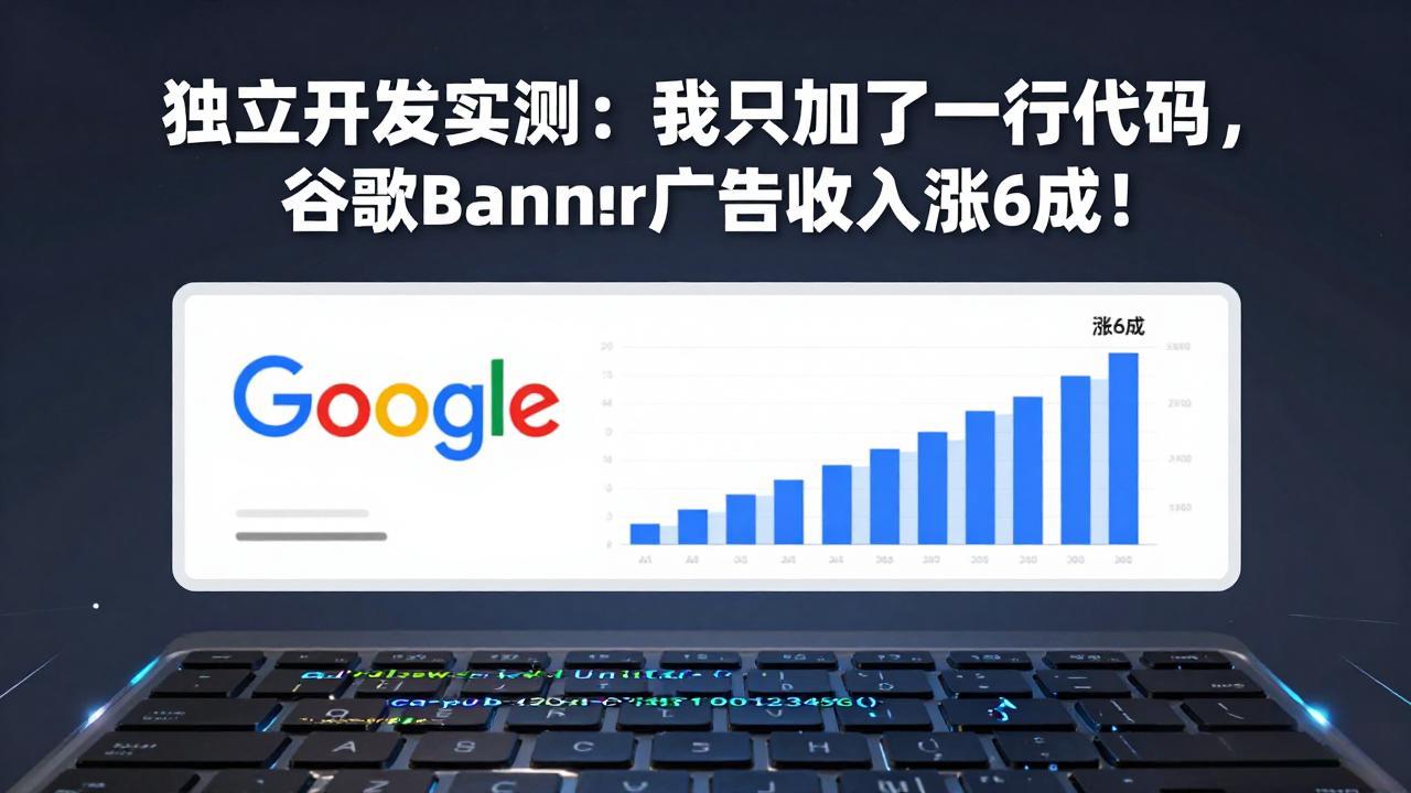 （17574期）付费文章：独立开发实测：我只加了一行代码，谷歌Banner广告收入涨6成！-知享资源网