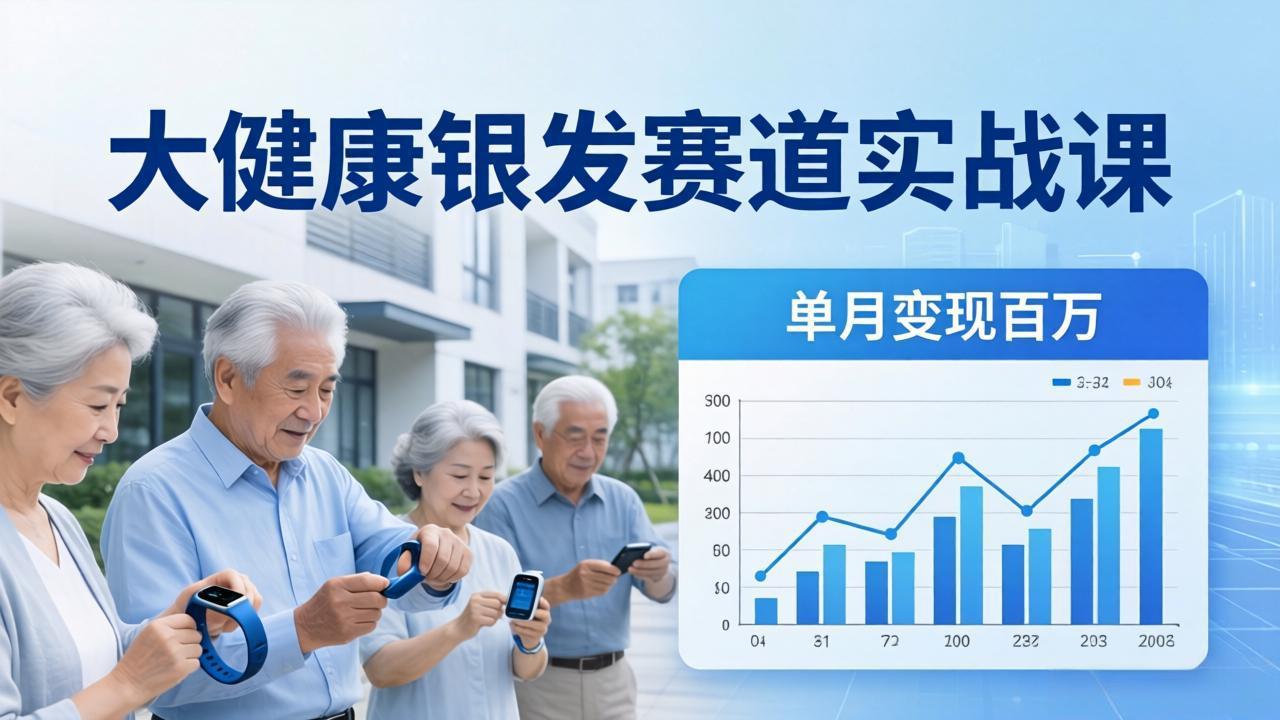 （17754期）大健康银发赛道实战课：拆解视频号线索型 IP 单月变现百万逻辑，教你精准获客高效变现-知享资源网