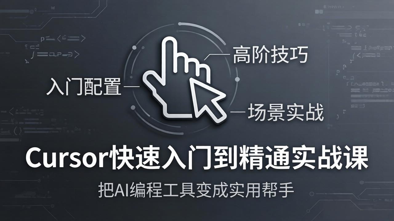 （17794期）Cursor快速入门到精通实战课：入门配置+高阶技巧+场景实战，把AI编程工具变成实用帮手-知享资源网