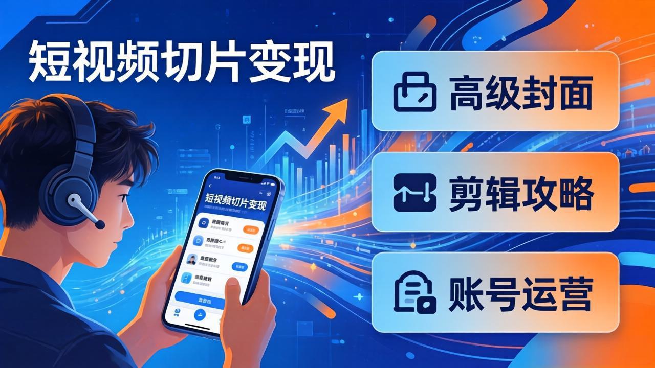 （17758期）短视频切片变现速成班2.0：高级封面+剪辑攻略+账号运营，0基础小白快速入局副业-知享资源网