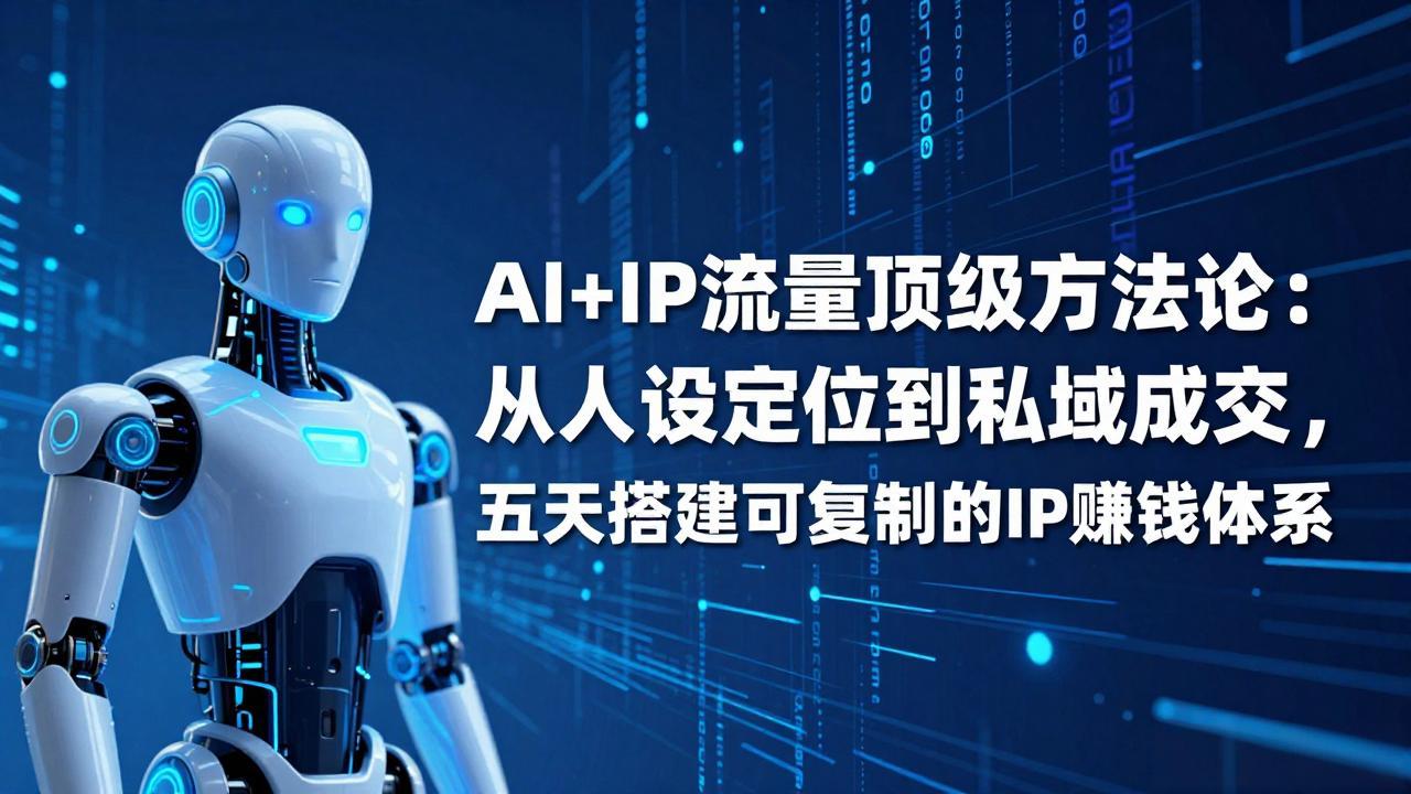 （17521期）AI+IP顶级方法论：从人设定位到私域成交，五天搭建可复制的IP赚钱体系-知享资源网