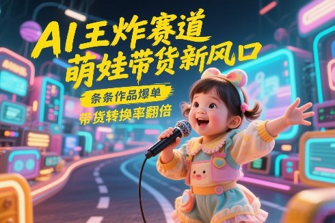 AI王炸赛道，萌娃带货新风口，条条作品爆单，带货转换率翻倍，核心逻辑拆解-知享资源网